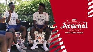 The Arsenal USA Tour Diary feat Frimpon | Saka & Nketiah, Odegaard's skills, & a 5-second game