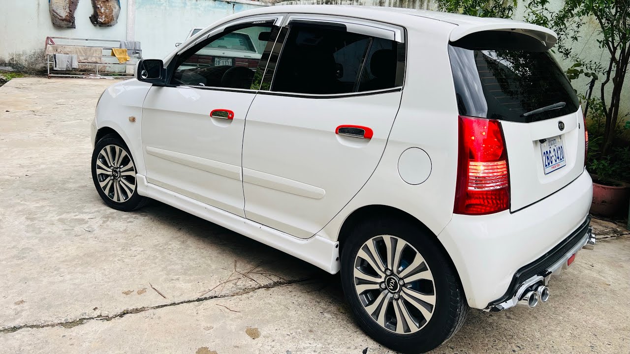 របៀបមើលឡាន KIA Morning ថ្នាំហ្សីន មិនស្ងោរប្តូរពណ៌ ពណ៌សហ្សីនពីរោងចក្រ
