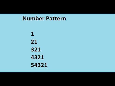 Number Pattern in Java- 6 - YouTube