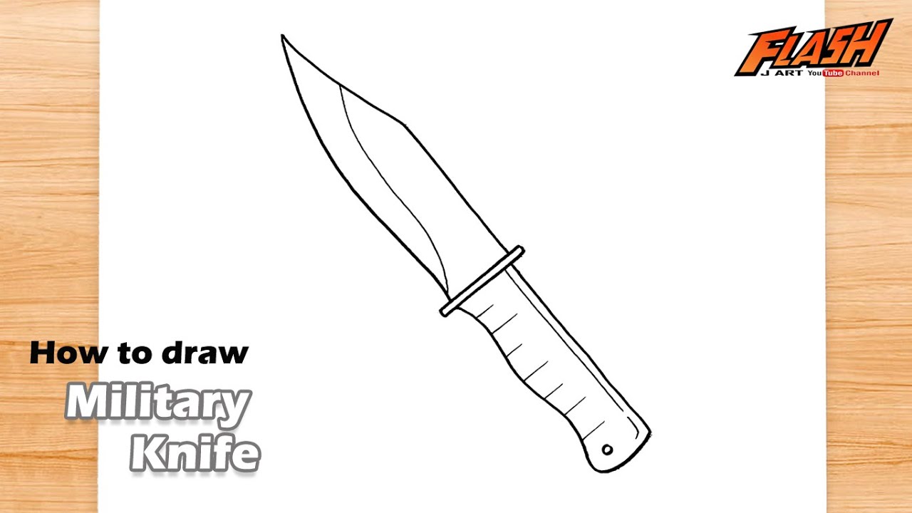 Knife Drawing - How To Draw A Knife Step By Step