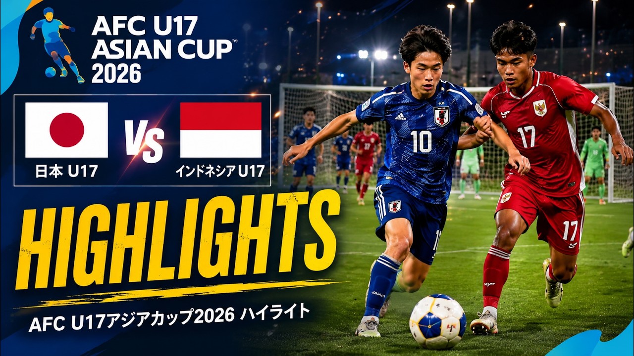 日本U17対インドネシアU17 | AFC U17アジアカップ2026 ハイライト - YouTube