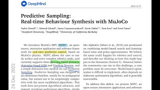 Predictive Sampling: Realtime Behavior Synthesis with MuJoCo (MJPC)