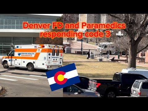 Denver FD and Paramedics responding code 3 to an unknown call. - YouTube