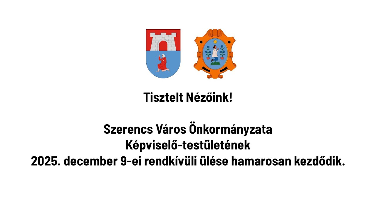 Szerencs Város Önkormányzatának 2025. december 9-ei rendkívüli testületi ülés