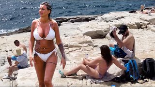🇬🇷 Thassos Greece Best Beach Travel Beautiful Girls Jump Crazy at Giola