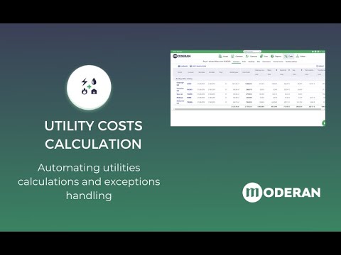 Utility costs calculation - automatic & flexible - video from Moderan