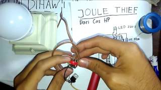 Begini caranya menyalakan lampu led menggunakan baterai | Joule Thief