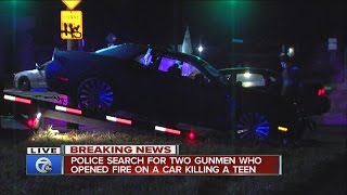 Man and teen shot and killed in car, child and another teen injured after falling off vehicle