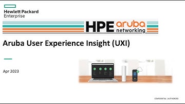 HPE Aruba Networks UXI Training