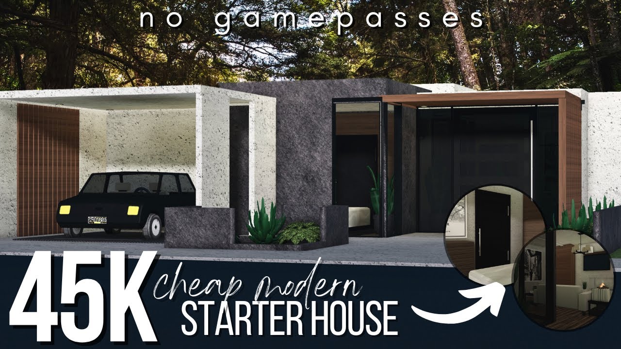 BLOXBURG | NO GAMEPASS Cheap Modern Starter House | 45k | Speedbuild ...