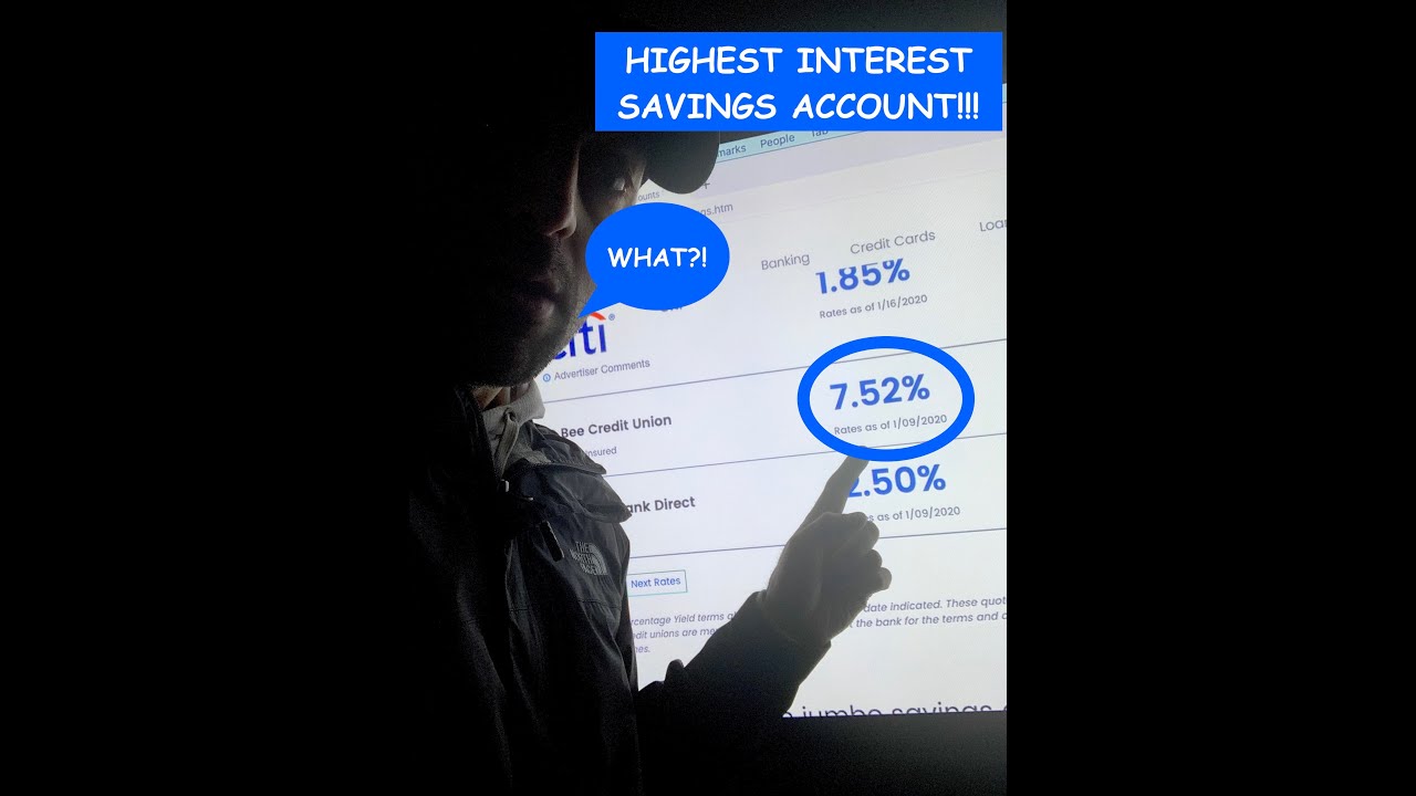 Highest Interest Savings Account in 2020! High APY Savings Account, No Fees, No Maximum!