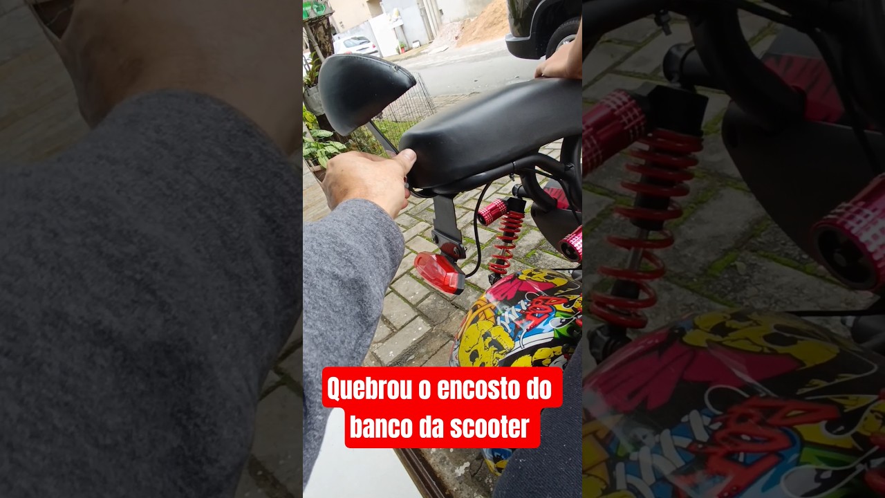 como consertar o banco da scooter elétrica #scooter #gambiarra #diy