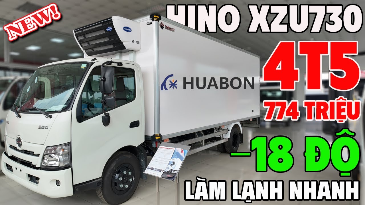 Hino XZU730 5 Tấn Thùng Đông Lạnh 5m6 | Giá Lăn Bánh Hino 5 Tấn Đông Lạnh 5m6