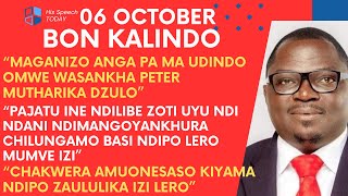 BON KALINDO LERO PA 6 OCTOBER WAYAMIKIRA A PETER MUTHARIKA PAMENE APANGA IZI NDIPO WAULURASO IZI 