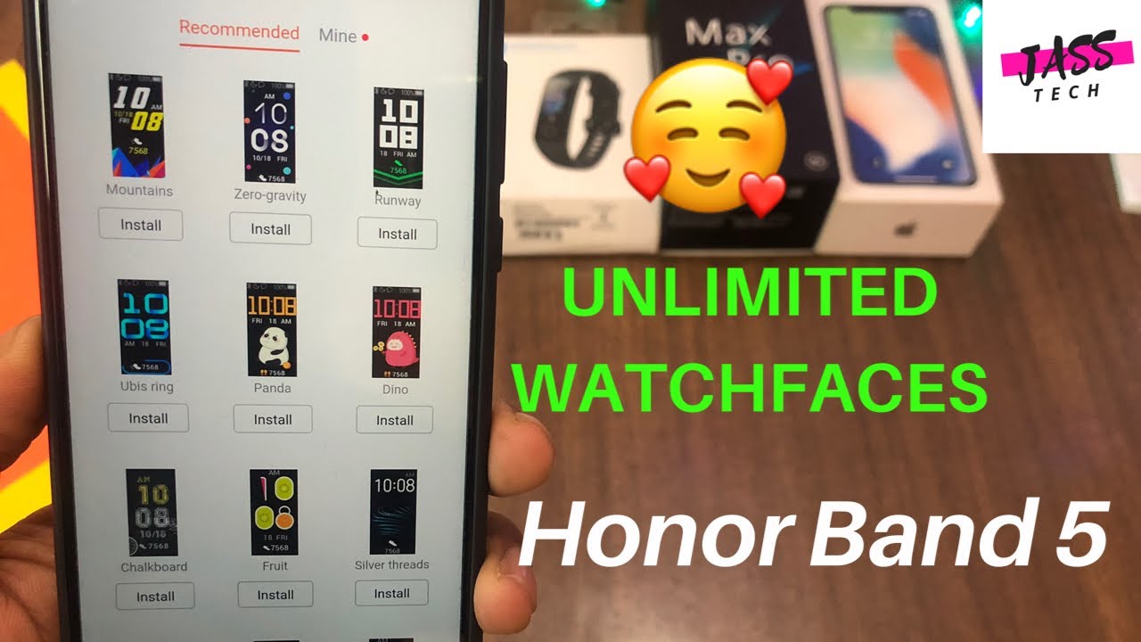 Honor Band 5 Unlimited Watch Faces | New Firmware update 1.1.0.122 | Jass Tech | - YouTube
