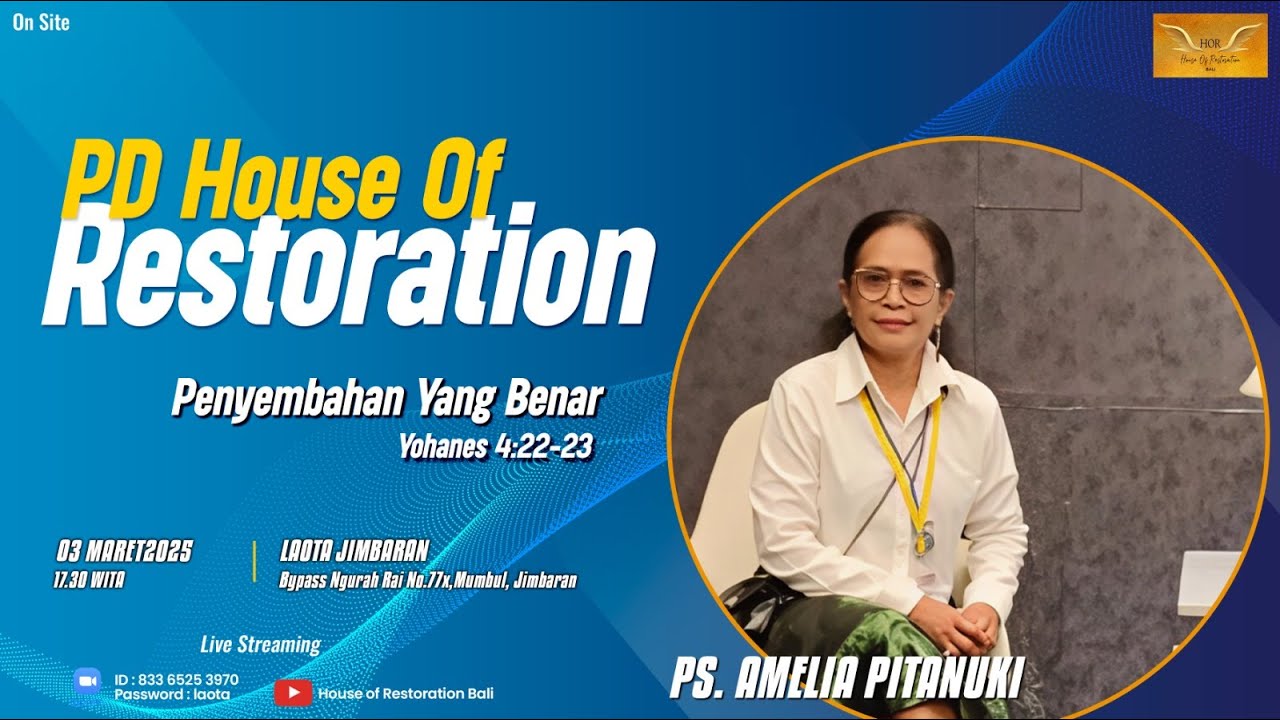 PENYEMBAHAN YANG BENAR - YOHANES 4 : 22-23 PS. AMELI PITANUKI