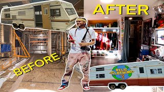 WE TRANSFORMED OUR CAMPER INTO A VINTAGE CLOTHING STORE & NOW WE TRAVEL THE WORLD!