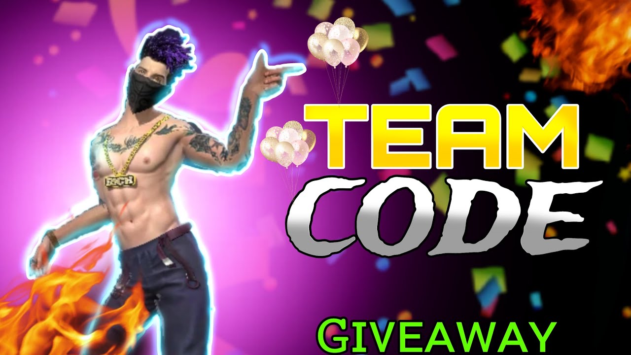 FREE FIRE LIVE STREAM TEAM CODE GIVEAWAY - YouTube