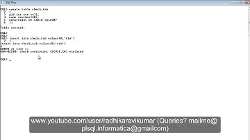 SQL: Check Constraint