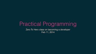 Practical Programming #3 - Creating an HTML Document - (02/12/14)