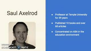 Presentation on Dr. Saul Axelrod - Rough Draft #1