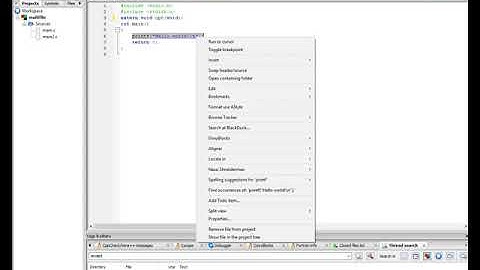 Multifile program in C using code blocks extern function example