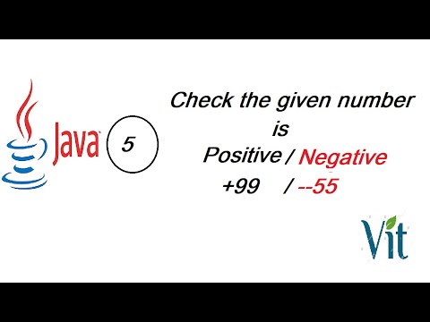 VITechTalks ||CoreJAVA|| Write a Java program to find the given number is negative or Positive