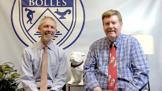 Tyler Hodges with Social Studies Teacher and Speech Coach Robert Hutchings