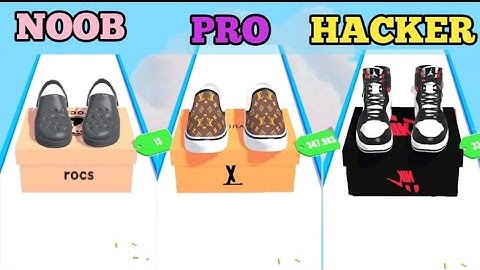 NooB vs Pro vs HACKER Shoes Evolution 3D