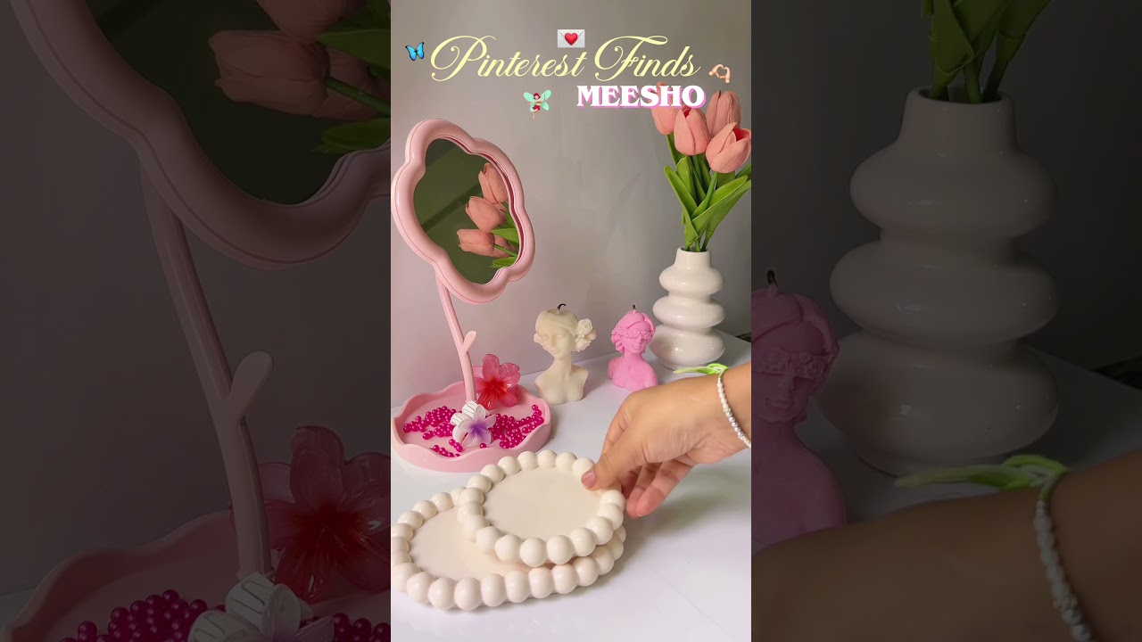 Meesho Pinterest finds 🩷|| aesthetic home decor || ceramic tray for shoot & table aesthetic 🧚🏻‍♀️
