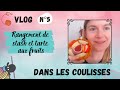 Vlog 5  dans les coulisses de crochta maille  rangement de stash et tarte aux fruits