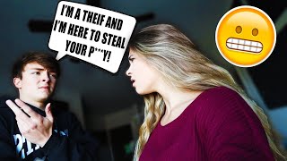 USING CREEPY PICK UP LINES ON MY GIRLFRIEND!!