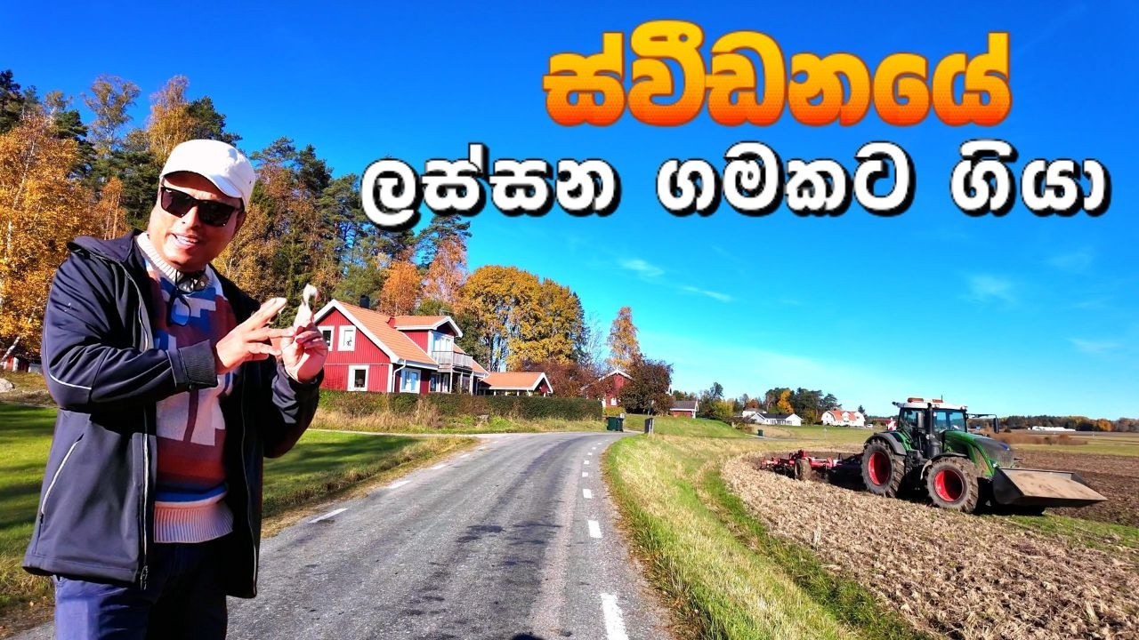 Beautiful Autumn Day in Sweden 🇸🇪  ස්වීඩනයේ සරත් කාලයේ ගම්මානයක ලස්සන දවසක් 🍂