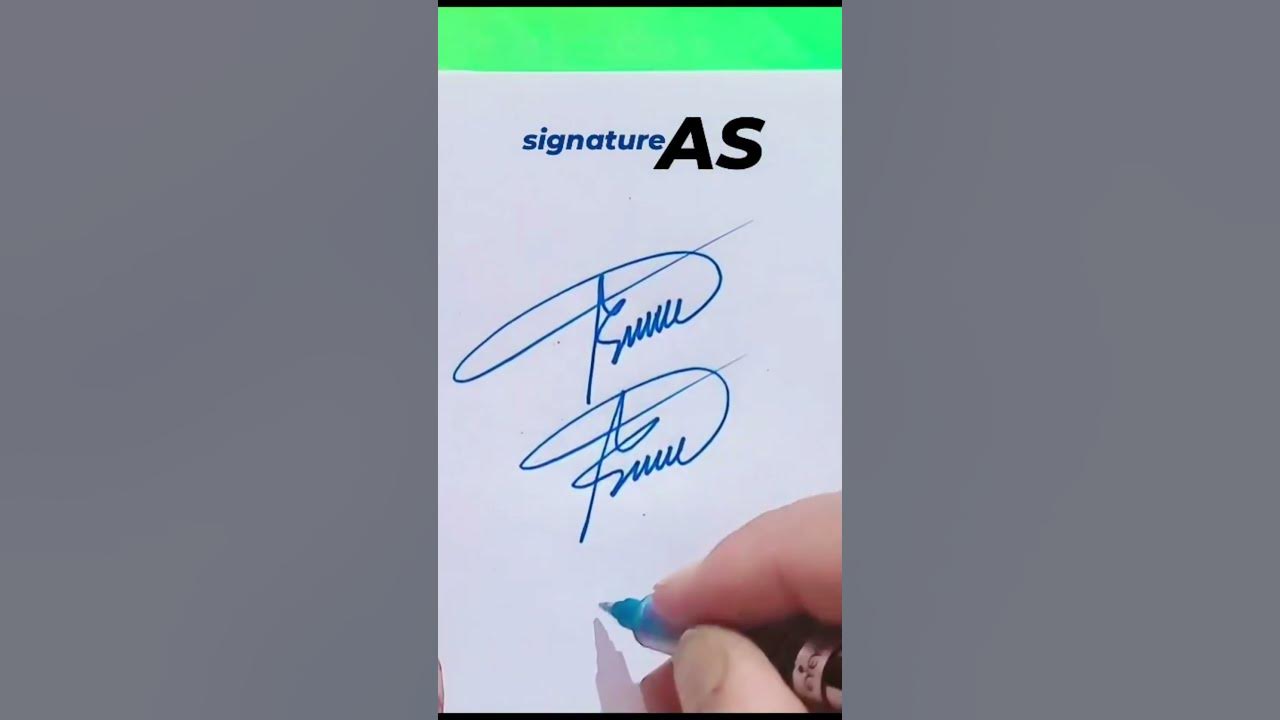 Signing the letter A S/A S harfiga imzo qo'yish - YouTube