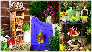 375 DIY Garden Decorating Ideas for Backyard, Cottage, Lawn, Front Yard! Rustic Garden Ideas