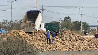 Komatsu Bulldozer Pushing Topsoil24