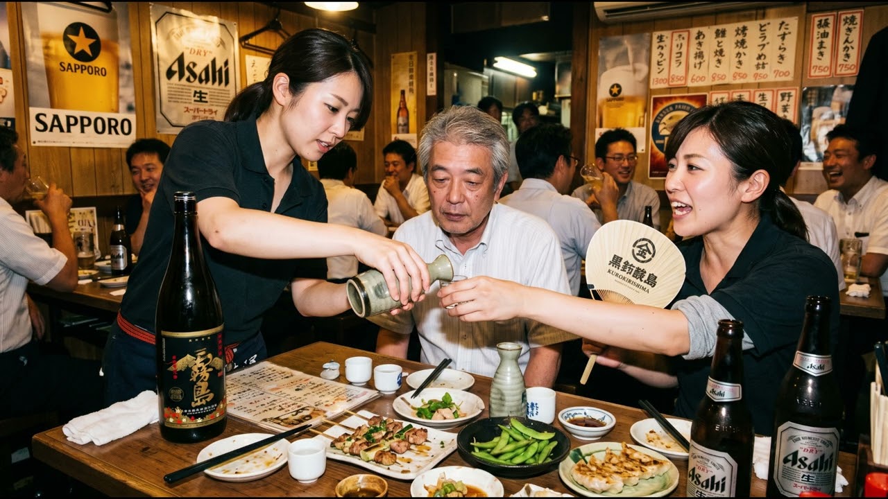 「4K」仕事終わり飲み屋で部長と一杯🍻酔っぱらってしまった💖