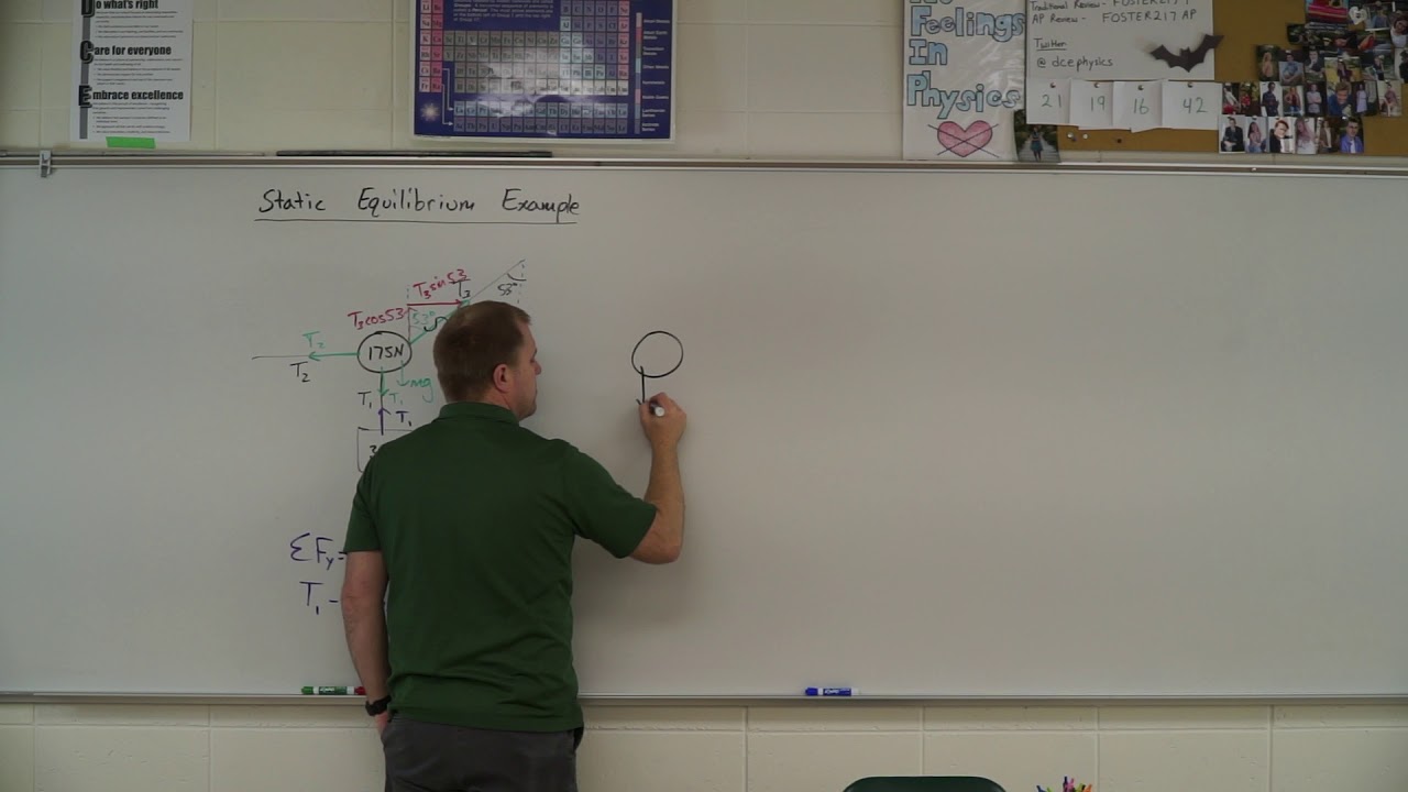 static equilibrium example - YouTube