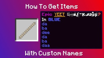 How to get Items with Custom Names