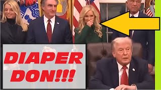 Press RUSHED OUT after Trump “pooped pants”