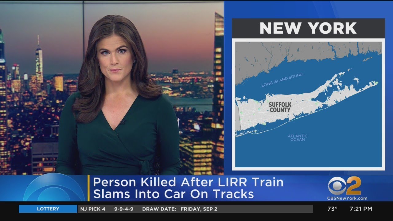 Person killed after LIRR train slams into car on tracks - YouTube