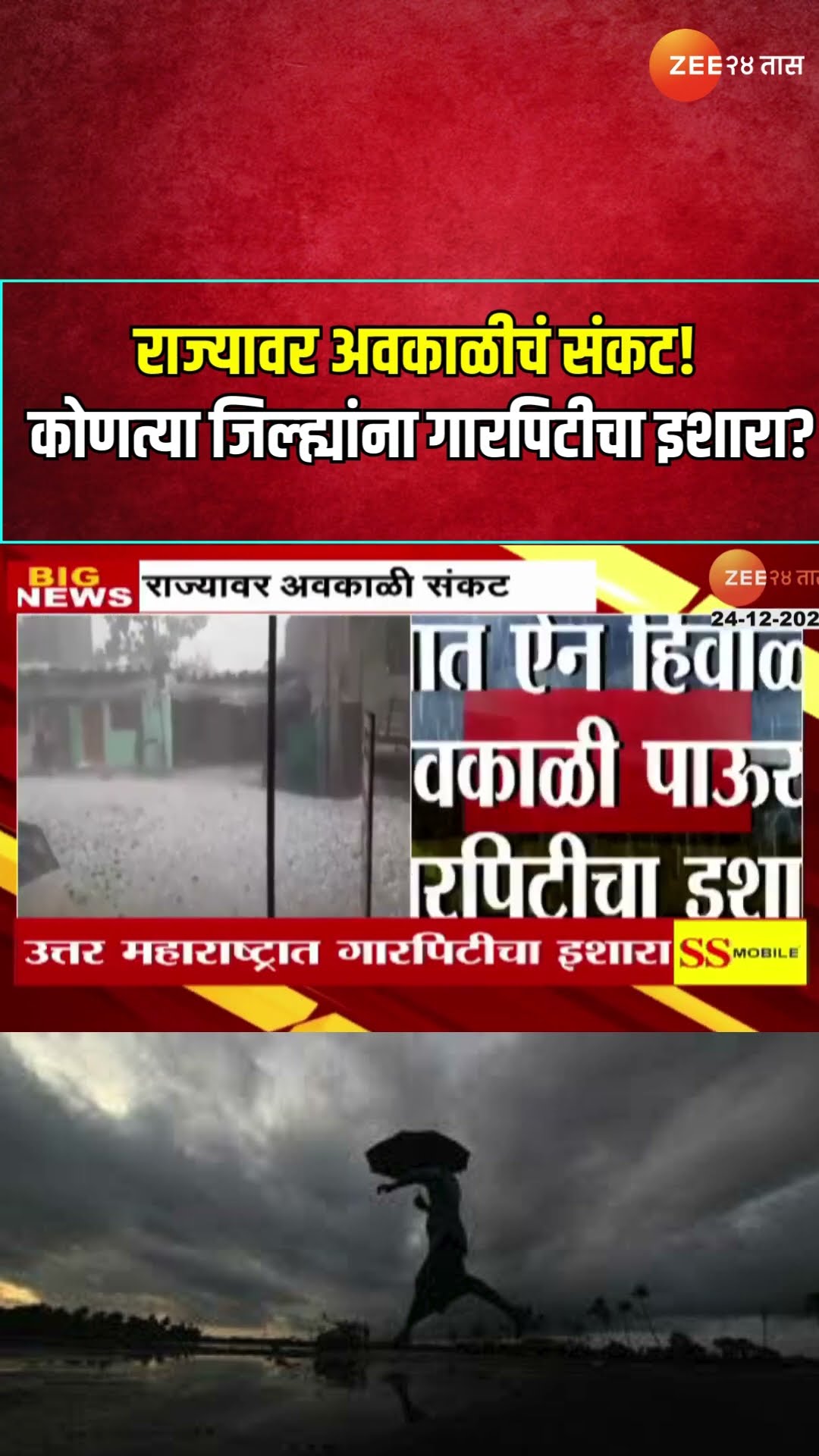 Unseasonal Rain, Hailstorma Alert | राज्यावर अवकाळीचं संकट! कोणत्या जिल्ह्यांना गारपिटीचा इशारा?