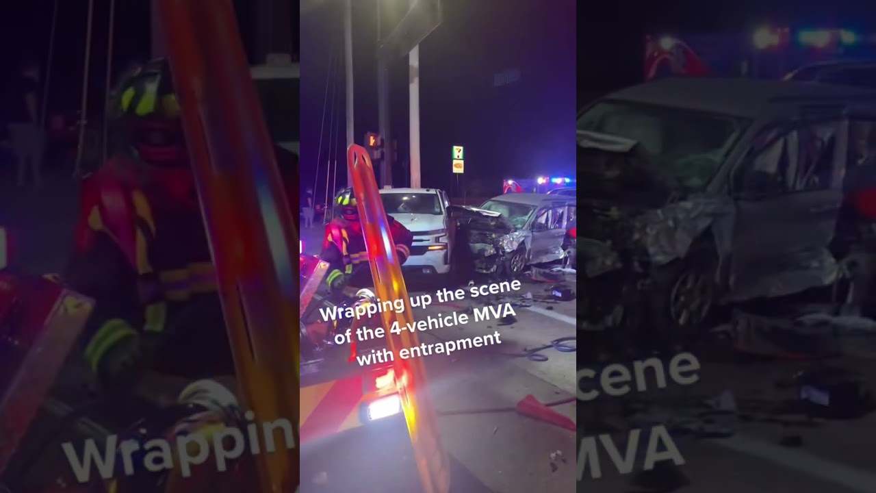 Four Vehicle MVA with Entrapment