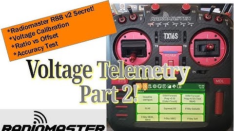 Part 2 Radiomaster R88 V2 and TX16S EdgeTX 2.9.0 Voltage Telemetry Tutorial