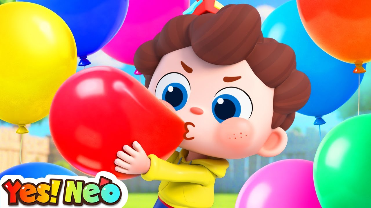 Learn Colors with Balloons | Balloon Pop Song | Educational | Nursery Rhymes & Kids Songs | Yes! Neo