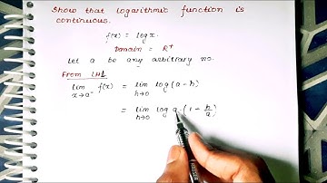 Show that Logarithmic function is continuous |