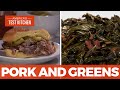 How to Make Smoky Pulled Pork and Braised Greens with Bacon