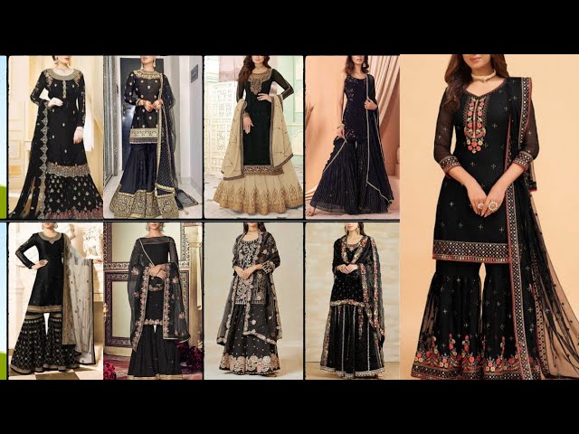 Buy Black Sharara Suit Indian Designer Dress Wedding Salwar Suit Ready to  Wear Sharara Suit Salwar Kameez Indian Partywear Lehenga Suit, RR-137  Online in India - Etsy