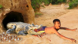 Amazing Quick Crocodile Trap Using Buckets And Eggs - How To Make Crocodile Trap \& Buckets Work 100%