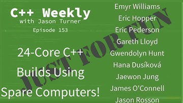 C++ Weekly - Ep 153 - 24-Core C++ Builds Using Spare Computers!